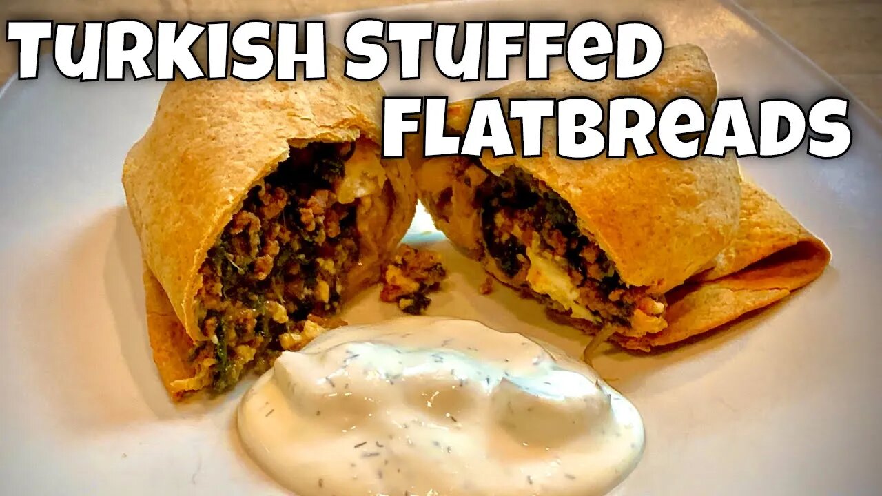 Turkish Stuffed Flatbread - Keto / Low Carb