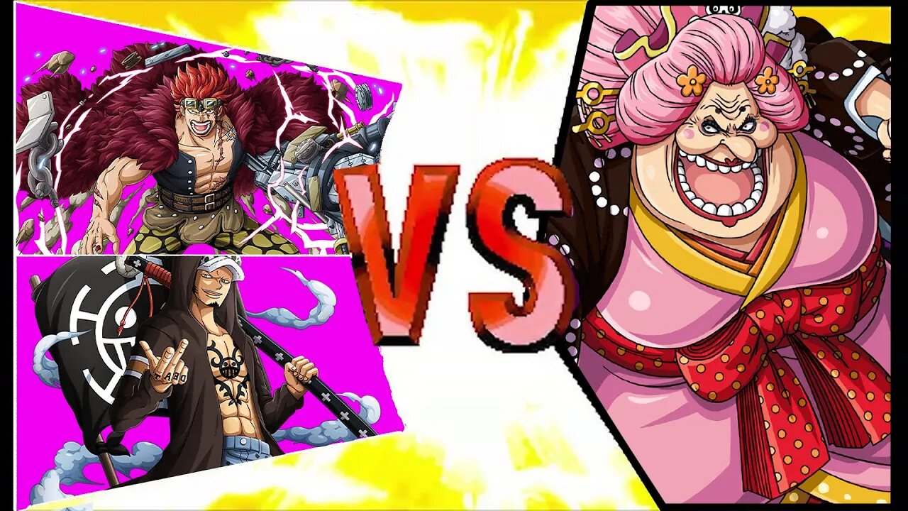 Kid and Law vs Big Mom (w/ Killer and Hawkins)