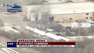 Multiple explosions cause large fire at Pittsfield Township welding facility