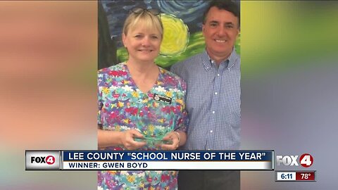 Gwen Boyd awarded school nurse of the year in Lee County