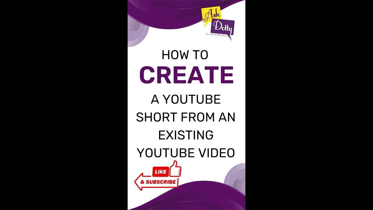 Make A YouTube Short from Existing YouTube Video