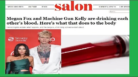 Megan Fox and Machine Gun Kelly are drinking each other's blood.