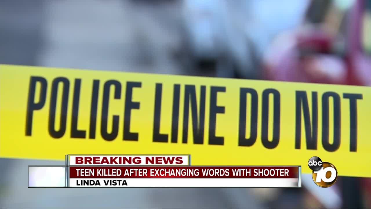 Teen killed after exchanging words with shooter