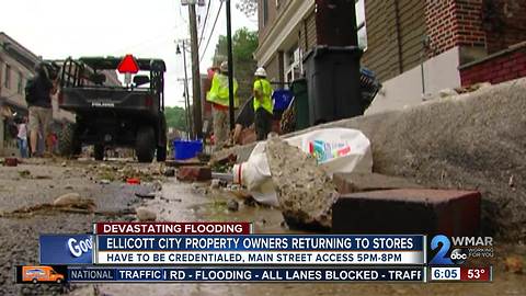 As the rain clears, Ellicott City business owners allowed to return to stores