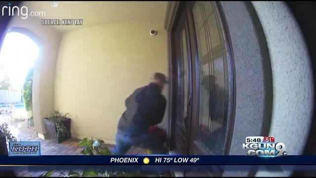 Thief violently tries to break into home