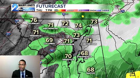 Severe Weather Moving through Maryland