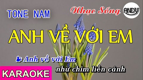 Anh về Với Em ( Tone Nam ) - Karaoke Beat Chuẩn Nhạc Sống Karaoke Andy 2019