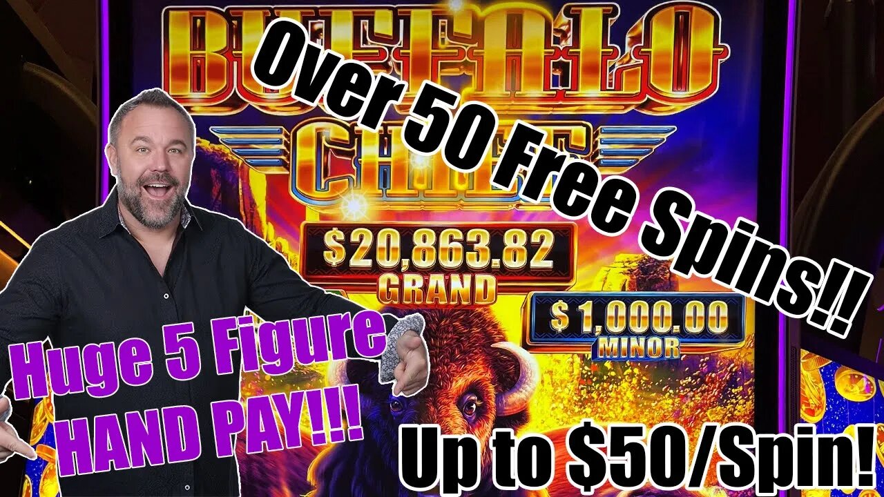 Buffalo Chief - HUGE WIN! Over 50 Free Spins! Up to $50/spin MAX BETS!