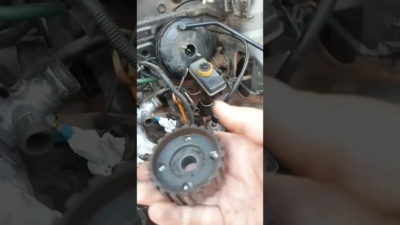 removendo engrenagem do virabrequim do motor ap