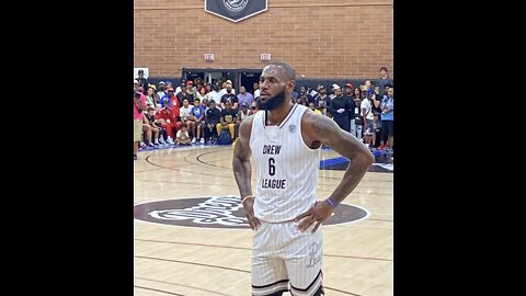 LeBron James show at the Drew League today