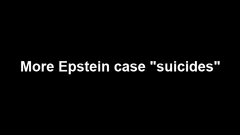 More Epstein case "suicides"