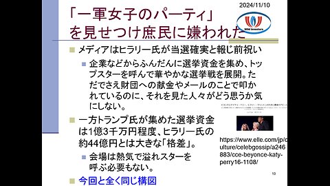 投資戦略動画（公開用）20241110 民主党の敗因は8年前と変わっていない！当時の会員レポートを公開。ハリス氏はバイデン氏の首を狙ってた。「一軍女子パーティ」見せ庶民に嫌われ。