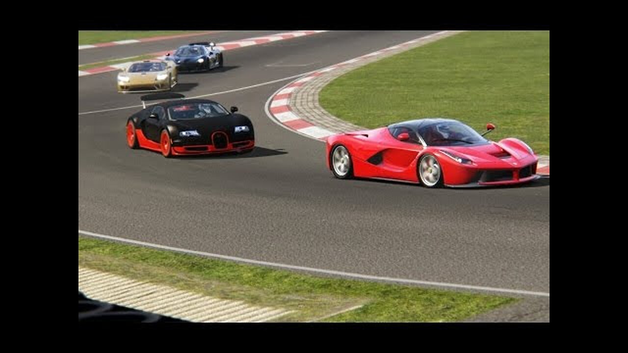 Battle Bugatti Veyron Super Sport vs Ferrari LaFerrari Racing at Nurburgring-Nordschleife