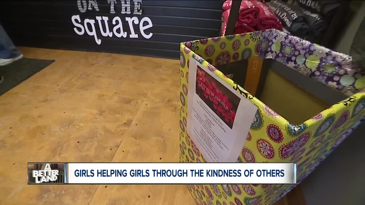 Two local Girl Scout Troops are collecting period products in Medina Square for girls in need