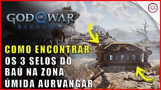 God of war Ragnarok, Como abrir o baú com 3 selos na Zona Úmida Aurvangar | Super dica