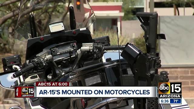 AR15's spotted mounted on Tempe police motorcycles