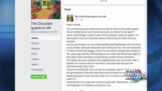 The Chocolate Iguana on 4th Avenue to close