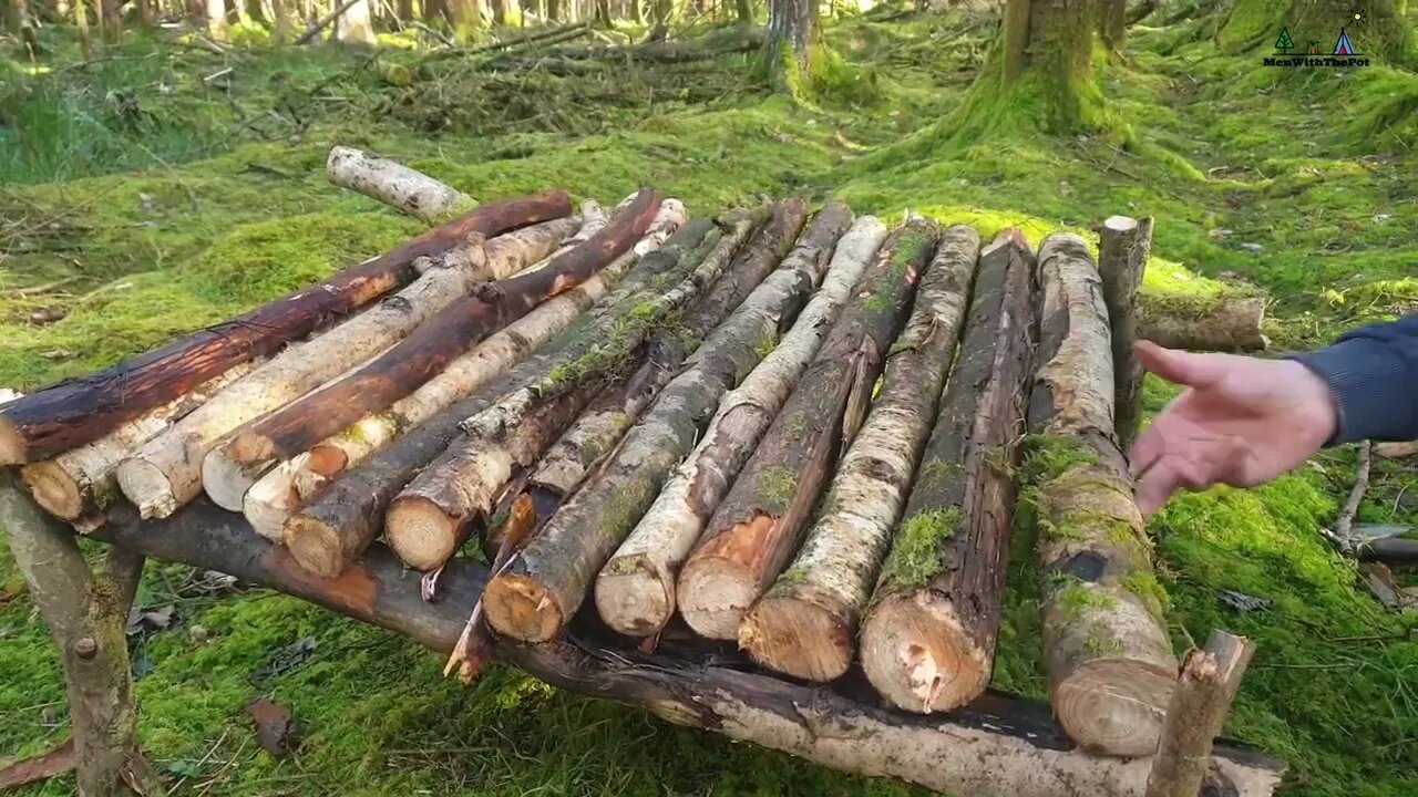 Whole Chicken Prepared in the Forest Relaxing Cooking