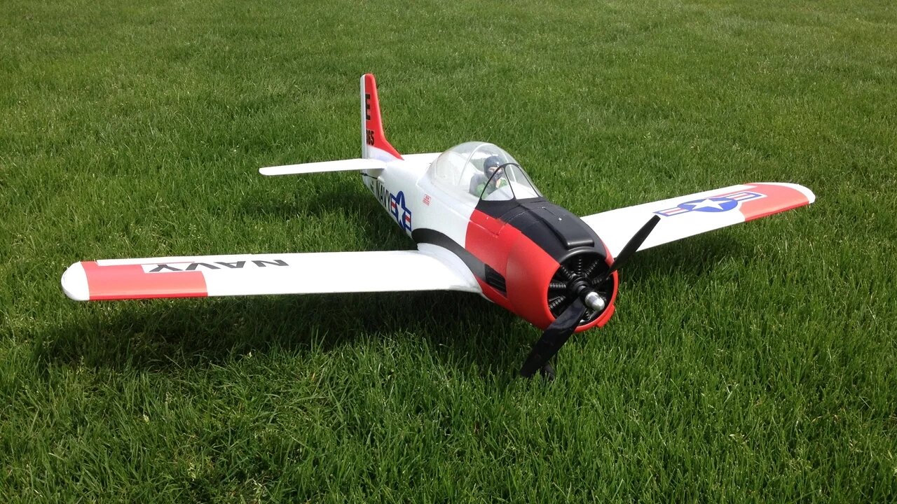 A Windy Evening Flight with a Parkzone T-28 Trojan RC Plane