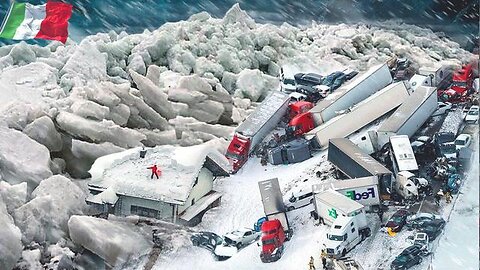 ITALY NOW! A SNOWSTORM WITH TERRIBLE WINDS BURIED CARS AND HOUSES DISAPPEARED IN THE AOSTA VALLEY