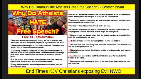 Why Do Communistic Atheists Hate Free Speech? - Brother Bryan