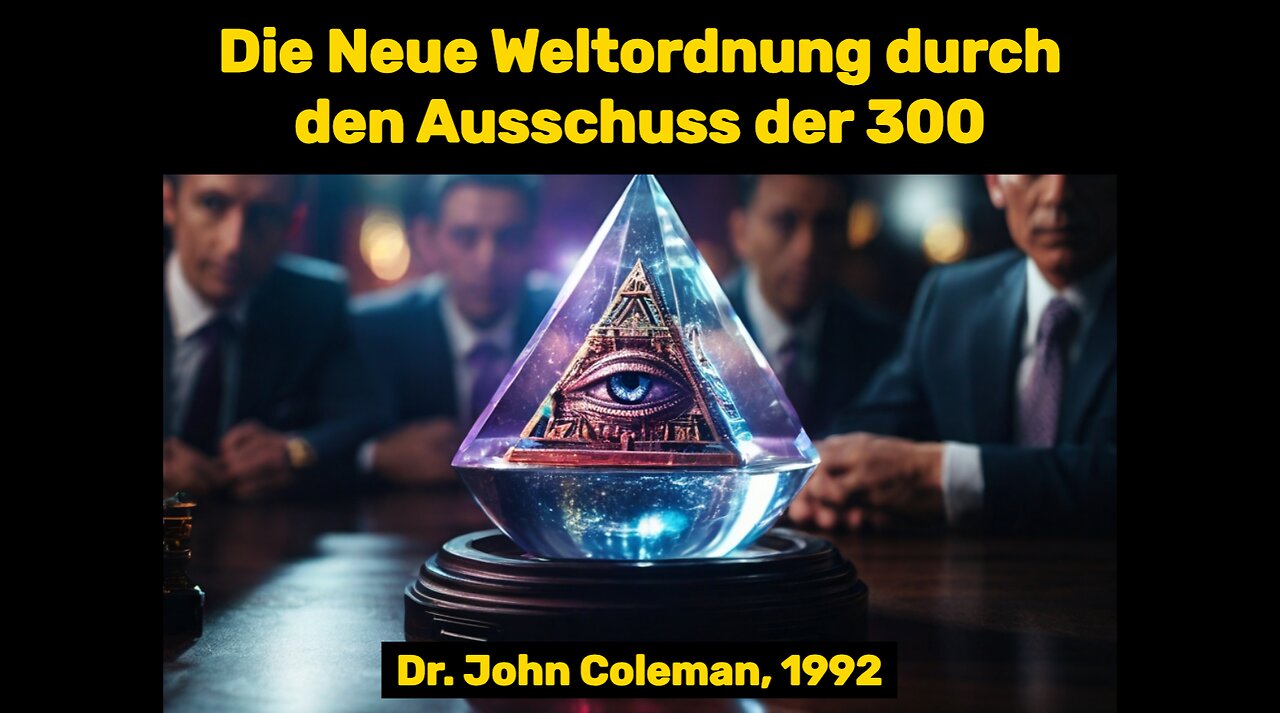 Dr John Coleman über die Vision der Neuen Weltordnung durch den Ausschuss der 300