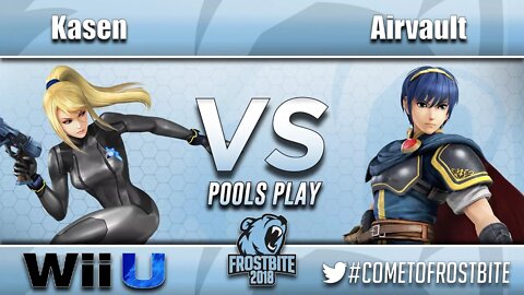 Kasen (Zero Suit Samus) vs. Airvault (Marth) - Wii U Pools Play - Frostbite 2018