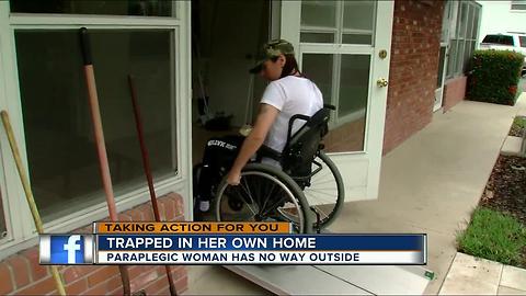 Woman bound to a wheelchair says her home has turned into a prison