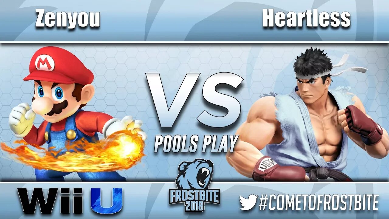 eM | Zenyou (Mario) vs. Heartless (Ryu) - Wii U Pools Play - Frostbite 2018