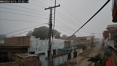 Fog drops on wire