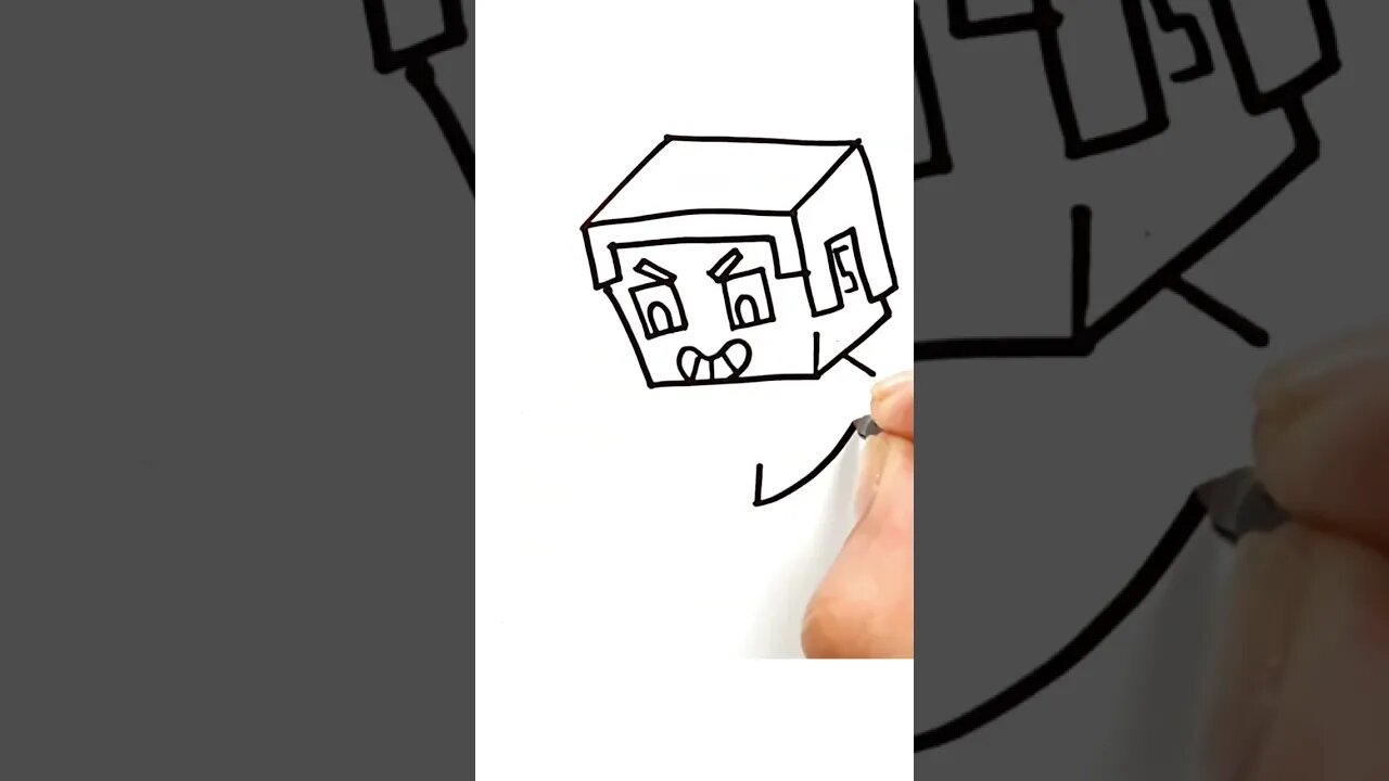 How to draw and paint Steve TNT from Minecraft step by step #shorts