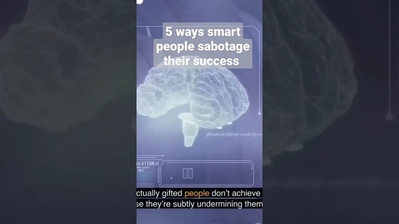 5 ways smart people sabotage their success. #shorts #selfimprovement #selfdevelopment #motivation