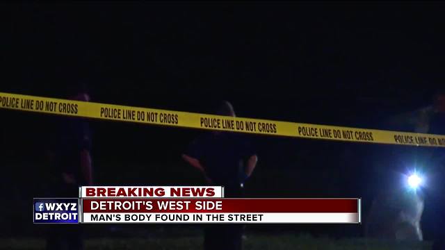 Man's body found in street on Detroit's west side