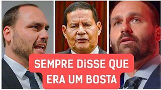 filhos de Jair Bolsonaro fez críticas ao Hamilton Mourão após pronunciamento de encerramento