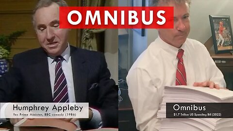 How $1.7 trillion OMNIBUS spending bill was prepared - Yes Prime Minister | US Spending Bill