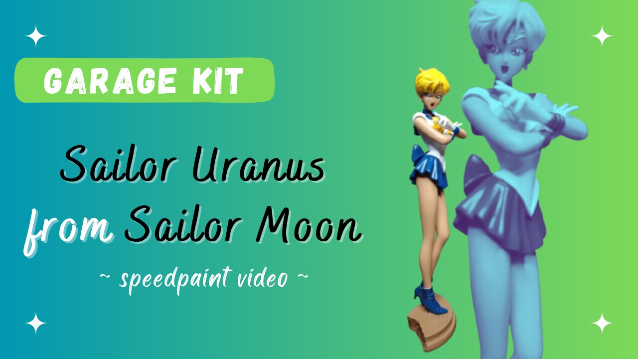 Painting the E2046 Sailor Uranus resin figure from Sailor Moon