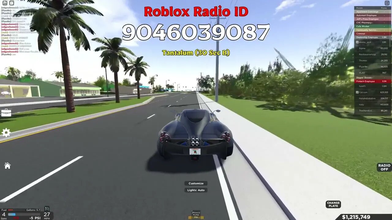 Tantalum Roblox Radio Codes/IDs