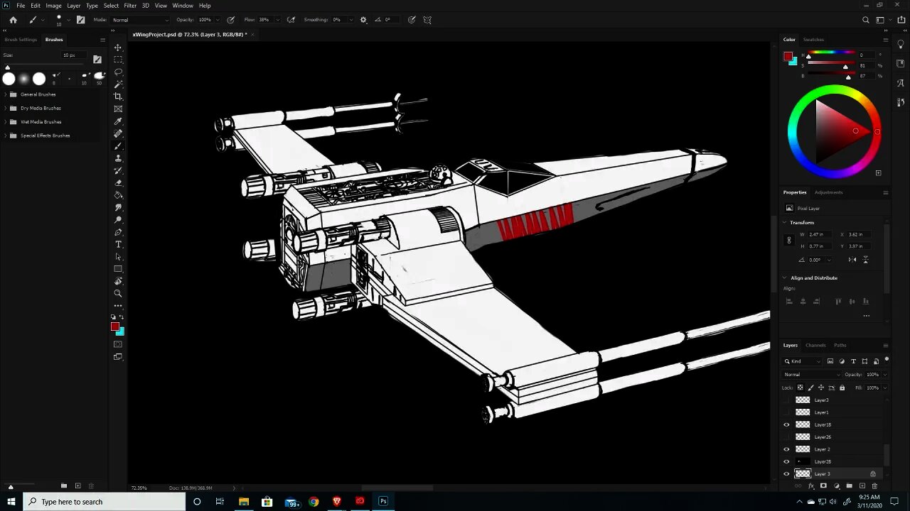 X Wing Cel Shading