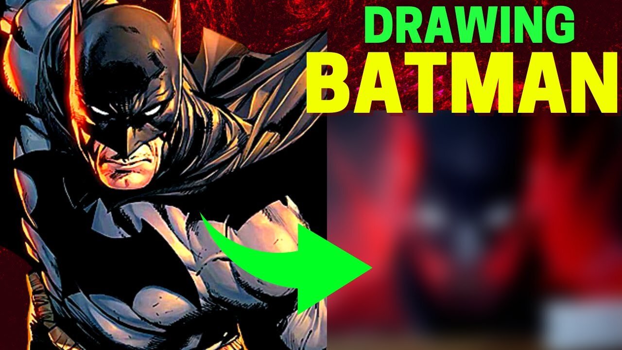 Drawing The Batman in Different Style / Misturando dois estilos de desenho