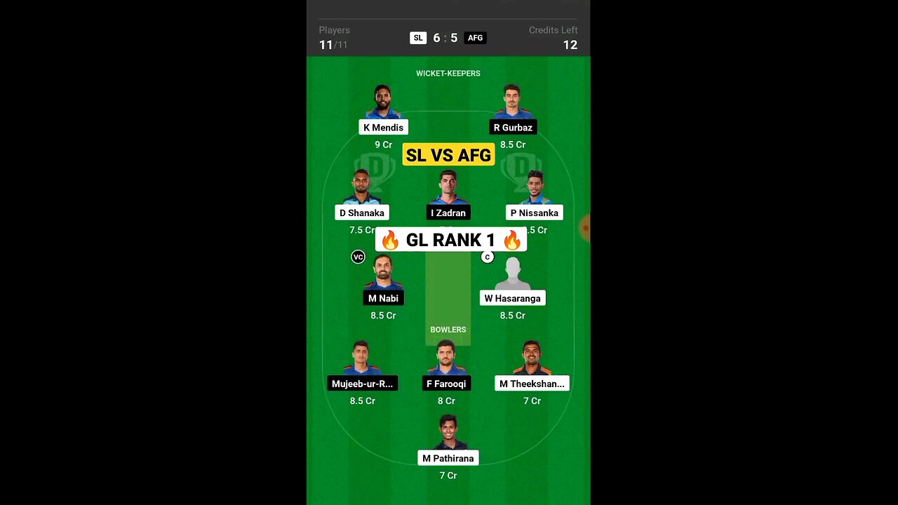 dream11 rank one