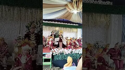 Pengantin adat Palembang Menari Pagar Pengantin bersama penari #shorts #shortvideo #short