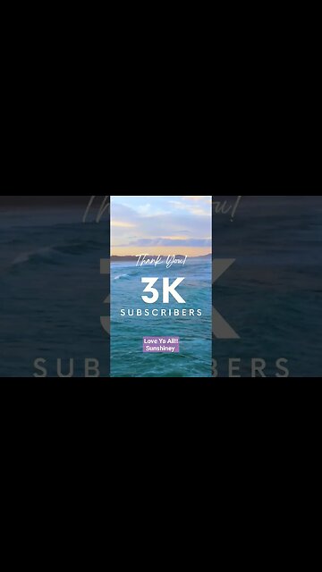3K Subscribers OMG Thank you all so very much!!! #sunshinery