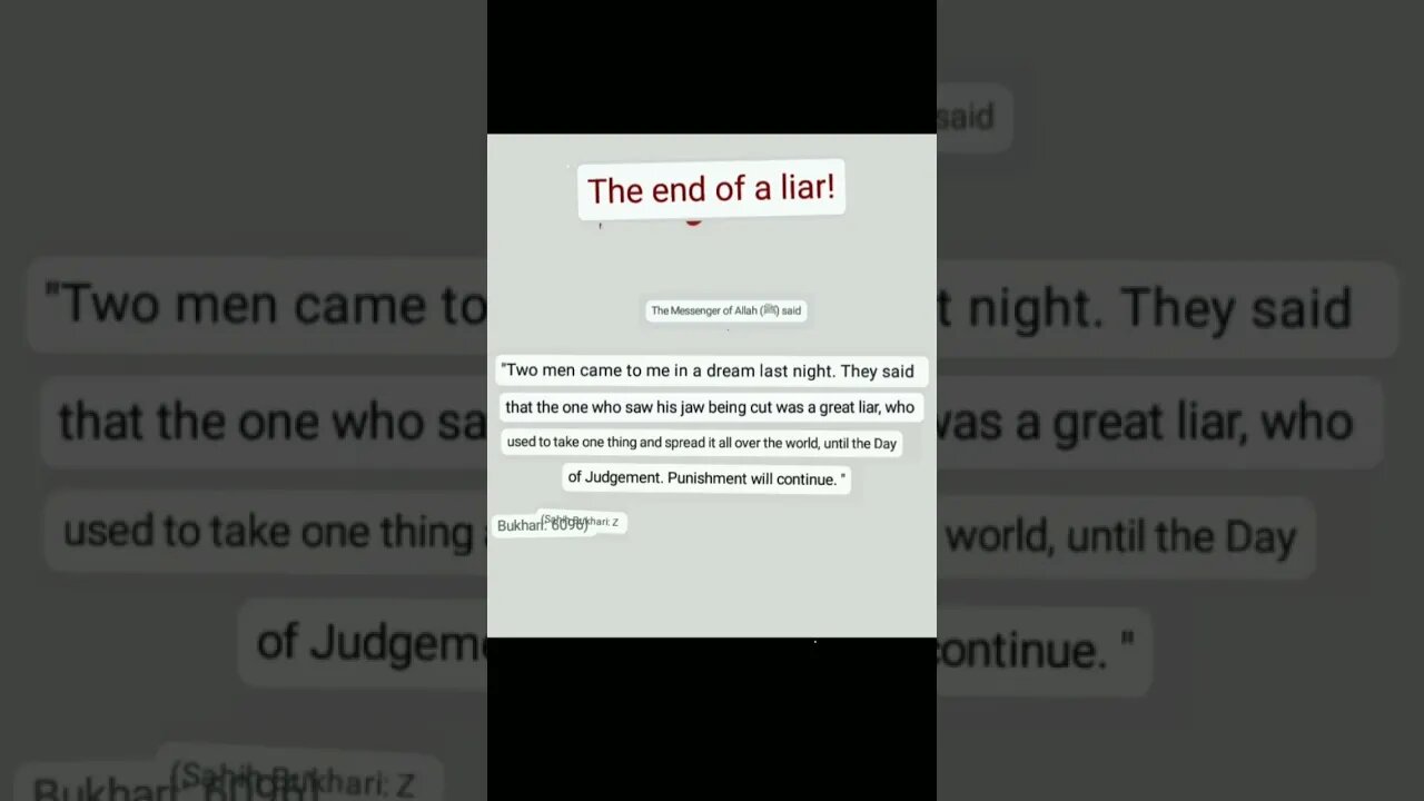 Liar human end #islamicteachings #prophetmuhammad #religion #hadith#shortsvideo #sahibukhari