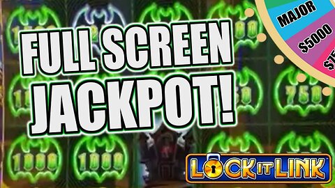 FULL SCREEN LOCK IT LINK JACKPOT & WHEEL SPIN!!!