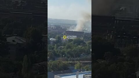 ❗️Ҳозиргина Чирчиқ шаҳридаги комбинатда портлаш юз бергани айтилмоқда