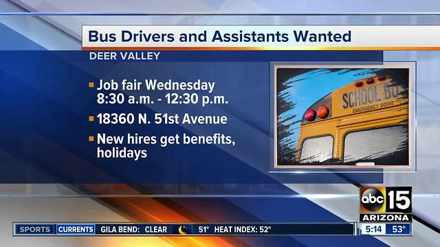 Bus driver, assistants wanted in Deer Valley