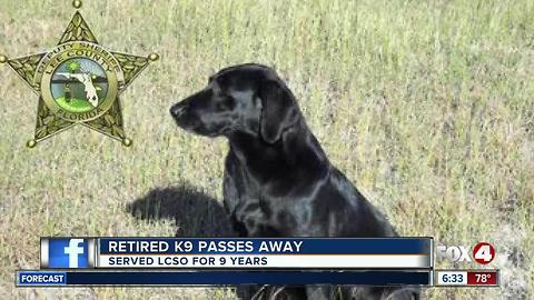 Rretired Lee County K9 passes away