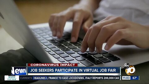 Job seekers participate in virtual job fair