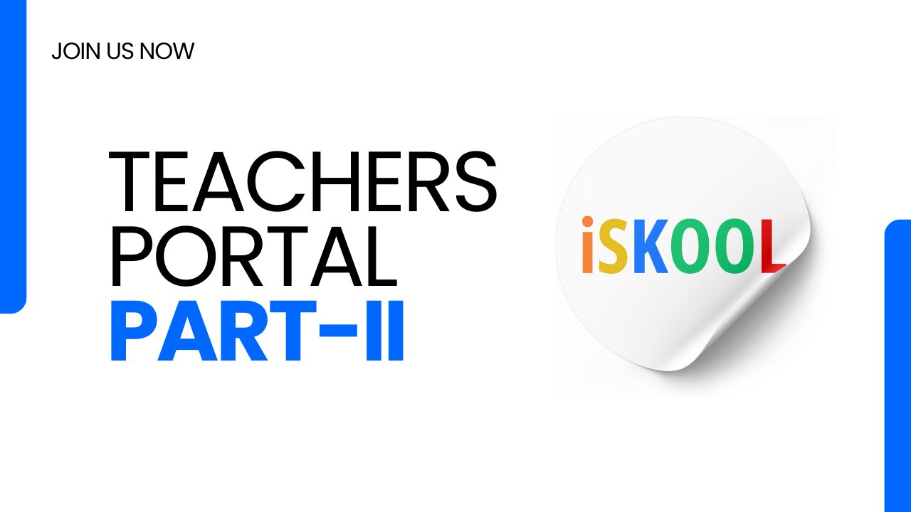 How to Manage Teachers Portal Part-2 in iSkool ERP 2025