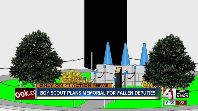 Teen plans memorial to fallen Johnson County deputies as Eagle Scout project